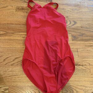 WEISSMAN WOMENS RED MEDIUM ADULT LEOTARD COMPETITION DANCE COSTUME BASE CONVENTI